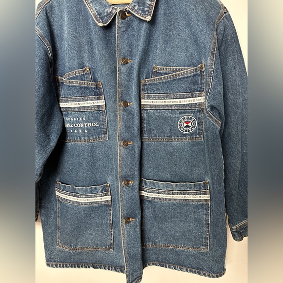Vintage Y2K Blue Denim Oversize Fit Jean Jacket By Cruise Control Size L - Picture 5 of 8